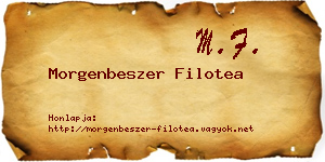Morgenbeszer Filotea névjegykártya